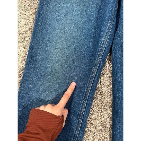 Abercrombie & Fitch The 90s Straight Ultra High Rise Denim Jeans Dark Wash 28/6 - Picture 6 of 12